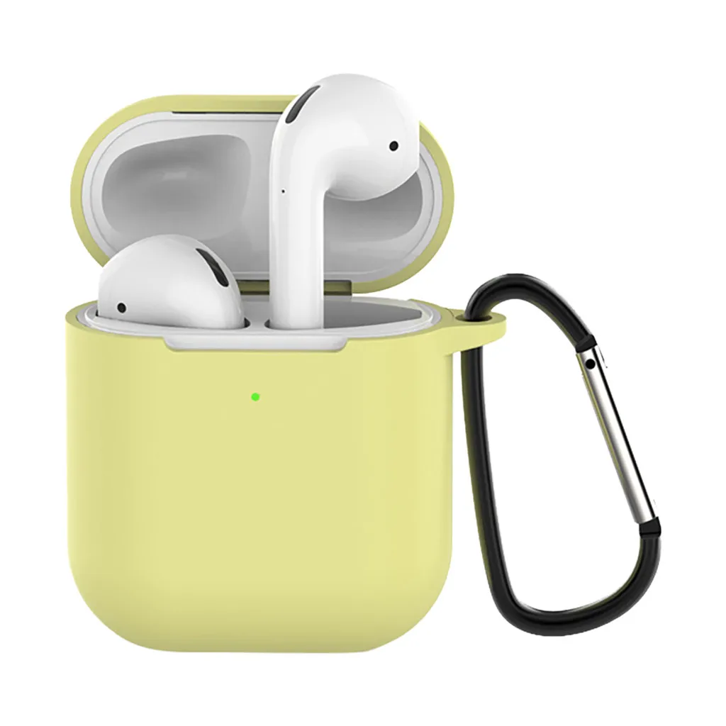 Силиконовый чехол для AirPods защитный с защитой от потери кожаный Apple 2 ушным