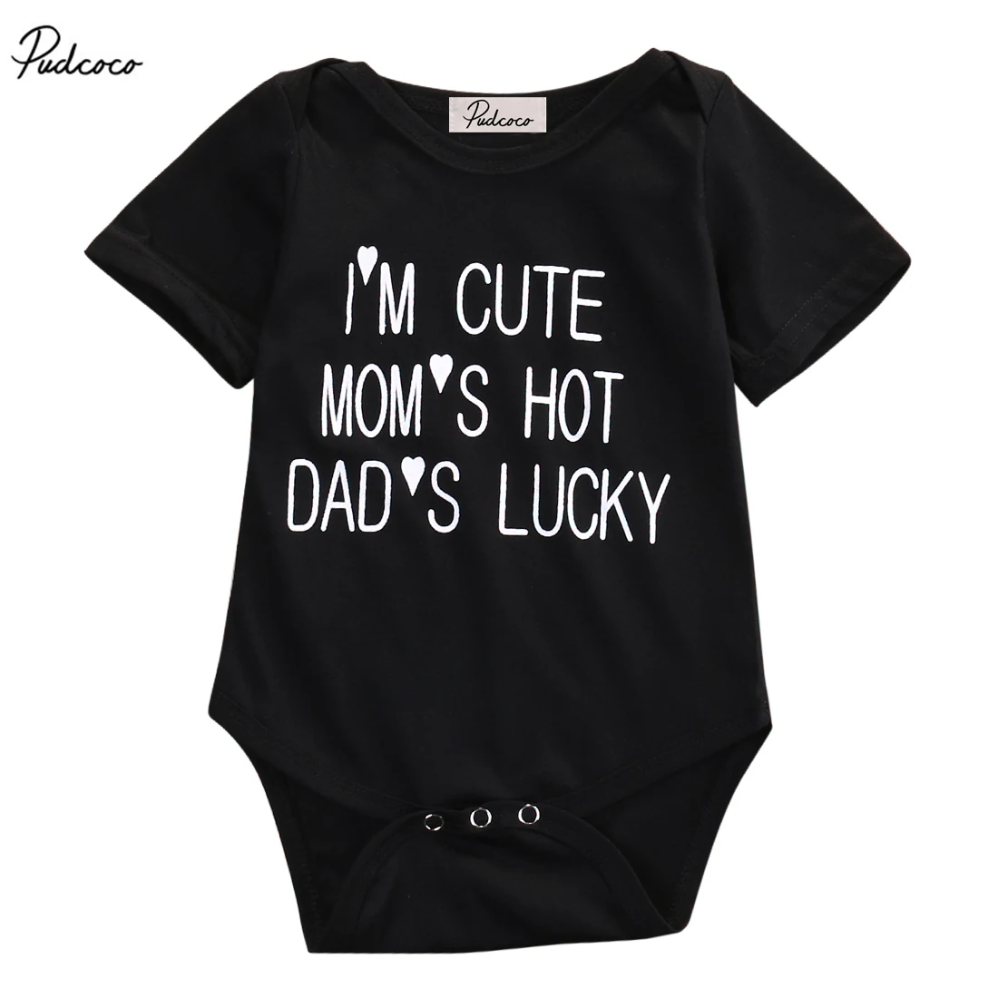 جديد 2017 الصيف الوليد الرضع طفل الفتيان الفتيات قصيرة الأكمام رومبير بذلة ملابس Sunsuit الملابس أسود أحمر جديد 2017 الصيف الوليد الرضع طفل الفتيان الفتيات قصيرة الأكمام رومبير بذلة ملابس Sunsuit الملابس أسود أحمر