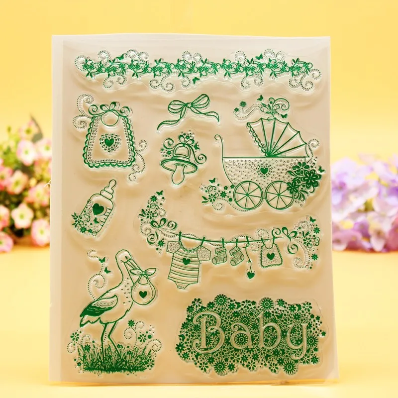 YLCS078 детские силиконовые прозрачные штампы для скрапбукинга|silicone clear stamps|stamps for