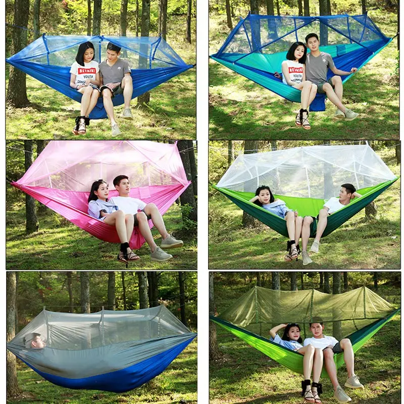 

Ultralight Outdoor Camping Hunting Mosquito Net Hammock Portable 2 Person Garden Hanging Bed Tent LBShipping