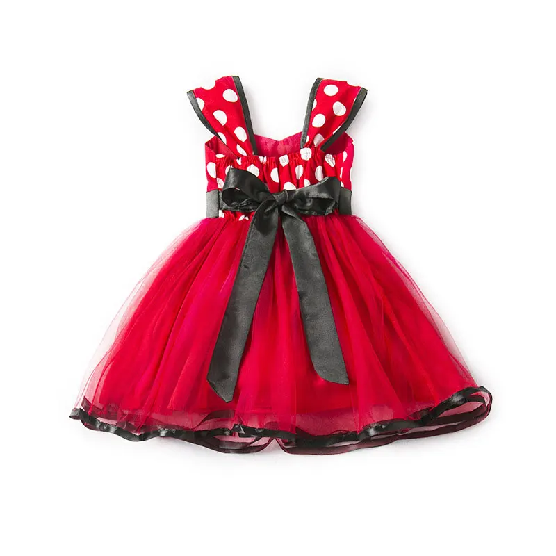 Baby Girls Minnie Tutu Dress Fancy Mouse Cosplay Costume Bow-knot Dot Backless Kids Cartoon Dress Party 1 Year Birthday Dress