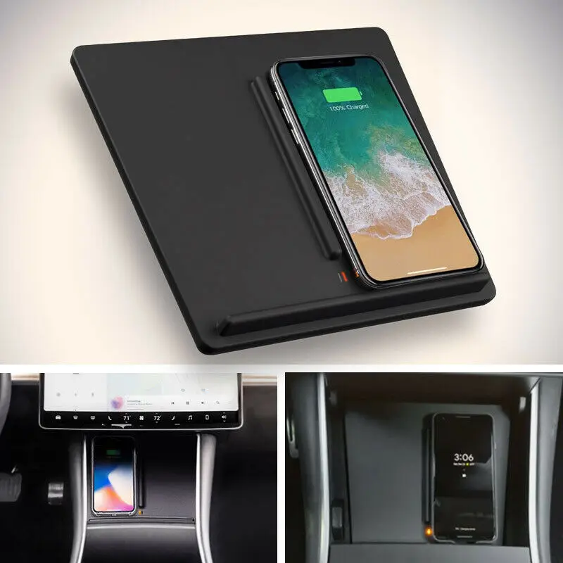 

Car Wireless Charger Center Console Dual Phones Charging Portable for Tesla Model 3 SD998