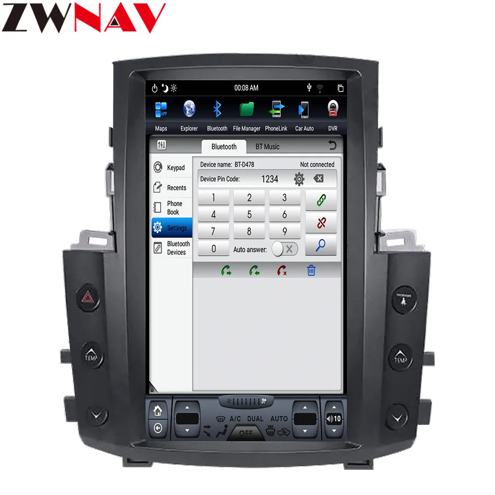 Discount 13.6" Android 8.1 4+32G Tesla Screen Car Stereo For Lexus LX570 2007-2015 Auto Radio GPS Navigation Video Multimedia Headunit 5