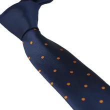 Галстуки Coachella темно-синий галстук контрастный темно-синий с золотистым желтым галстуком в горошек жаккардовый галстук обтягивающий галстук 6 см