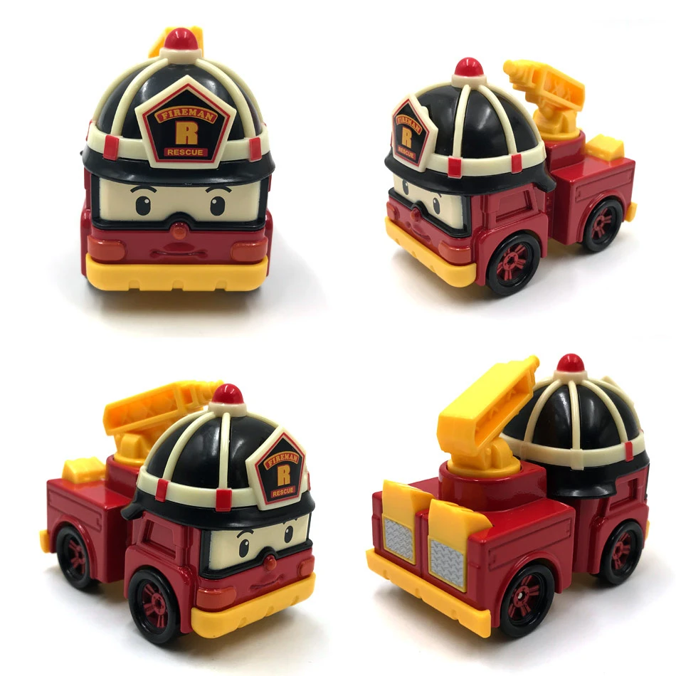

Robocar Poli 23 Style Kids Toy Anime Action Figures Anba Car Metal Model Car Roy Fire Truck Toys For Children Christmas Gifts