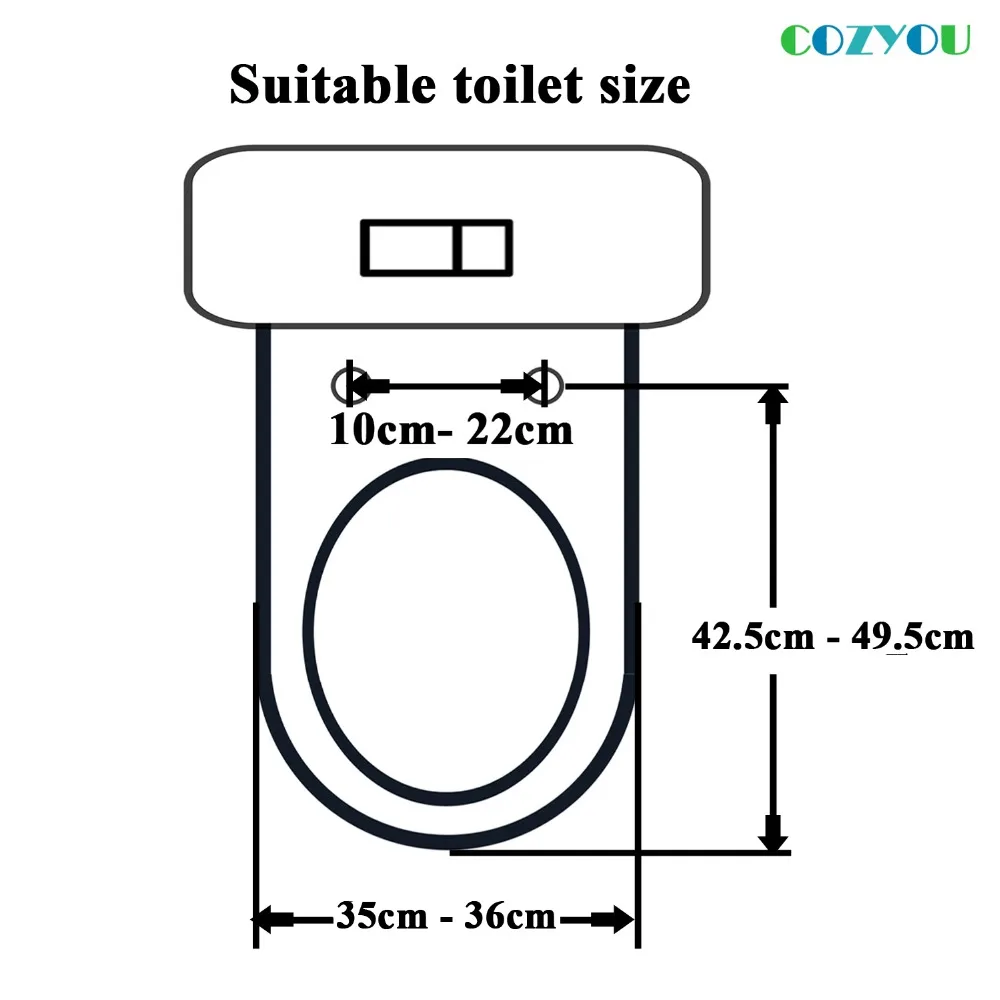 COZYOU PP сиденье для унитаза U Slow Close быстрая установка длина 425 до 495 мм ширина 350 360