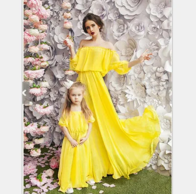 Женские платья для мамы и дочки; Платья с цветочным рисунком для маленьких девочек; одинаковые платья для семьи; модное платье для мамы и дочки - Цвет: 1ps