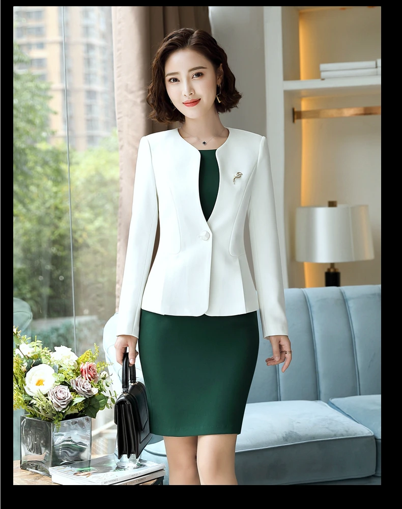 Fmasuth Woman Office Suits 2 Pieces Set 