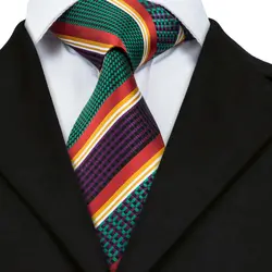 DN-1667 Мода Полосатый Для мужчин s Галстуки для Для мужчин Шелковый Галстук Свадебная вечеринка Бизнес Формальные Для мужчин галстук мужской