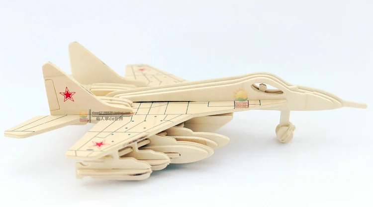 Mig 3D самолет деревянные пазлы ручной работы деревянный дети пазл детские