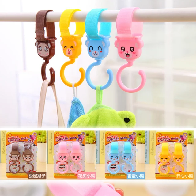 4pcs Multi Purpose Hooks Hange Baby Toys hook Stroller Hooks hangers