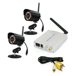 1V2 два 2.4 ГГц Беспроводной Камера ИК Ночное видение для видеонаблюдения Системы Беспроводной Видеоняни и Радионяни