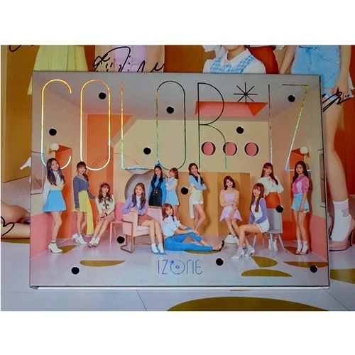 Ручной подписанный IZ* ONE IZONE с автографом mini1st альбом цвет* IZ CD+ Фотокнига+ подписанный плакат - Цвет: Color Version