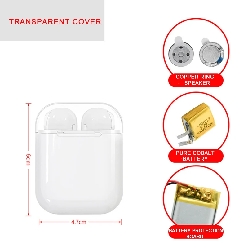 i9 tws Wireless Bluetooth Earphone headset Stereo Earbud Sport Earphones With Charging Box For Iphone Smart Phone Headphone - Цвет: I9-EL-03