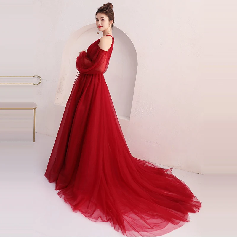 It's Yiiya Evening Dresses Long Sleeve 2018 Sexy Backless Floor Length Tulle Fashion Designer Evening Dress Party Gown LX915 It's Yiiya Evening Dresses Long Sleeve 2018 Sexy Backless Floor Length Tulle Fashion Designer Evening Dress Party Gown LX915