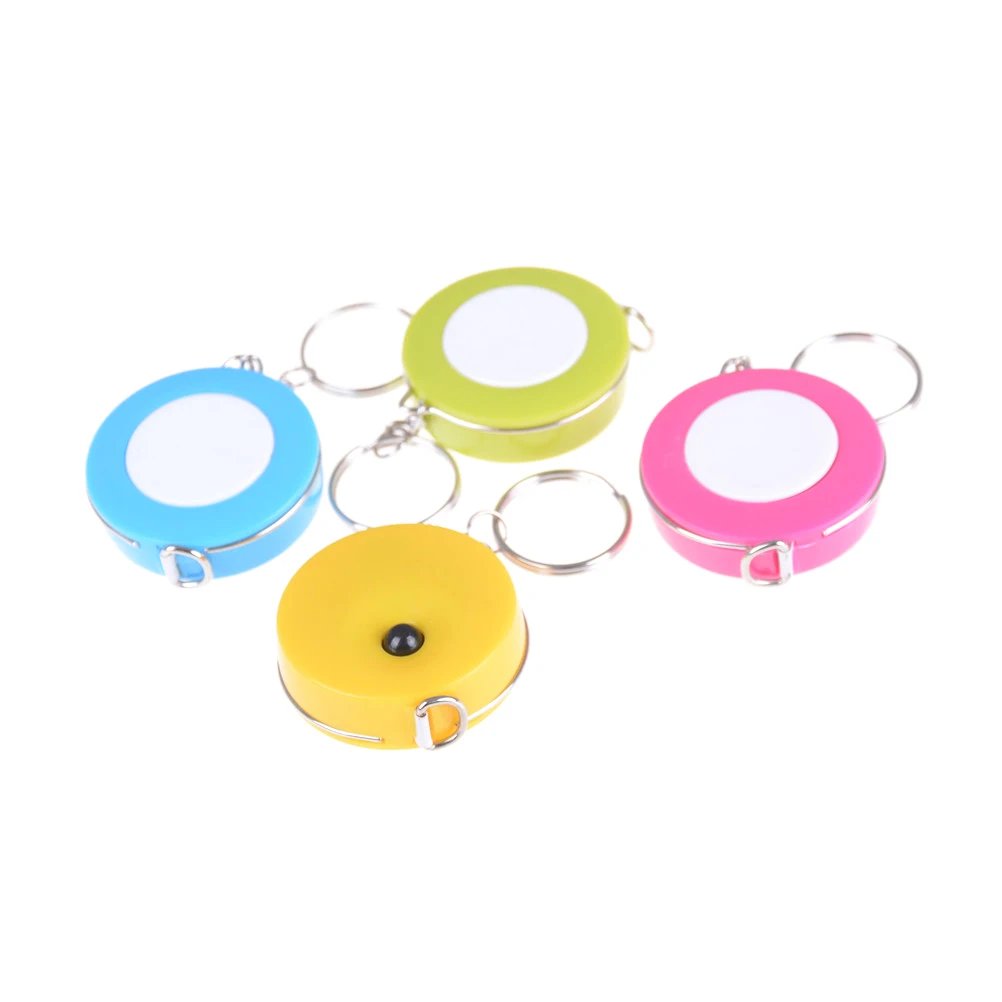 

1PCS Candy Color Keychain Tape Measure 1.5 Meters Quantity Clothing Size Tape Measure Small Tape Measure