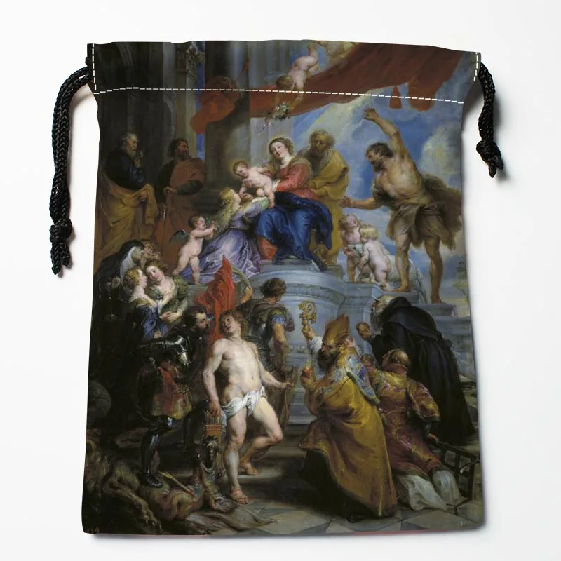 

Best Western Oil Painting 03 Drawstring Bags Custom Storage Printed Receive Bag Compression Type Bags Size 18X22cm Storage Bags