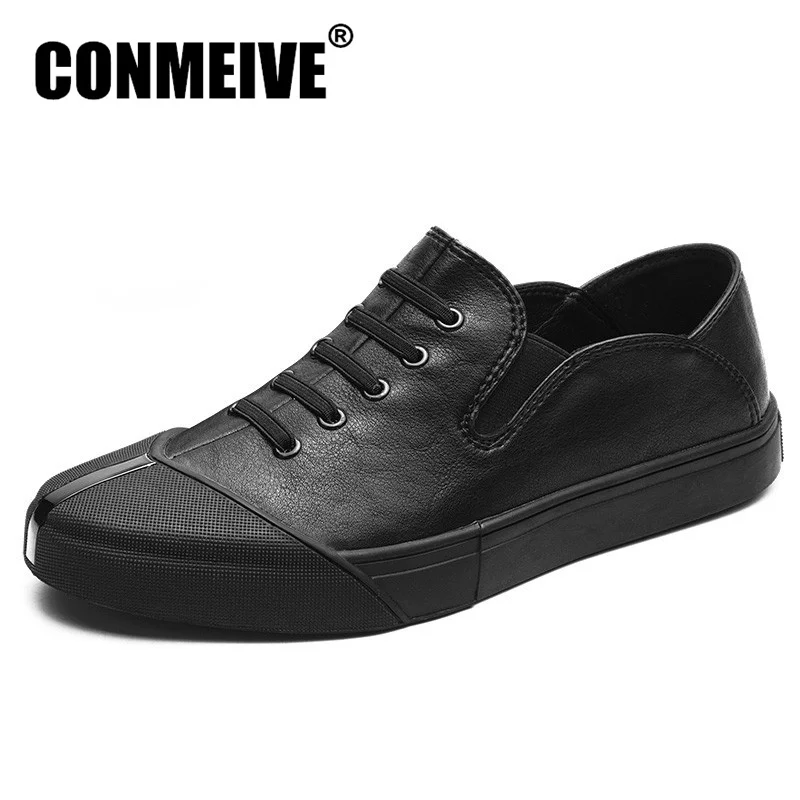 

2017 Top Fashion Flats Shoes Men Genuine Leather Soft Casual Mens Flat Black Net Leisure Lace Up Autumn Winter Brand Men's Shoe