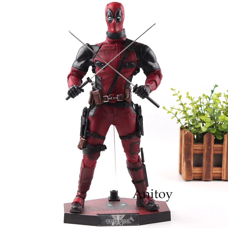 

Hot Toys MMS 347 Deadpool 1/6 Scale with Real Clothes PVC Marvel Action Figures Deadpool Collection Model Toys