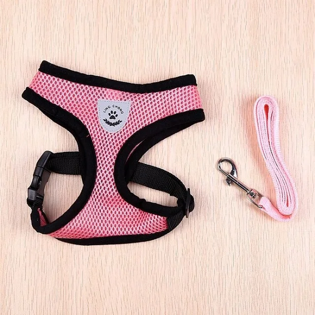 Lovely Cute Small dog Harness Pet Collar Supplies Leash Lead Set Pet