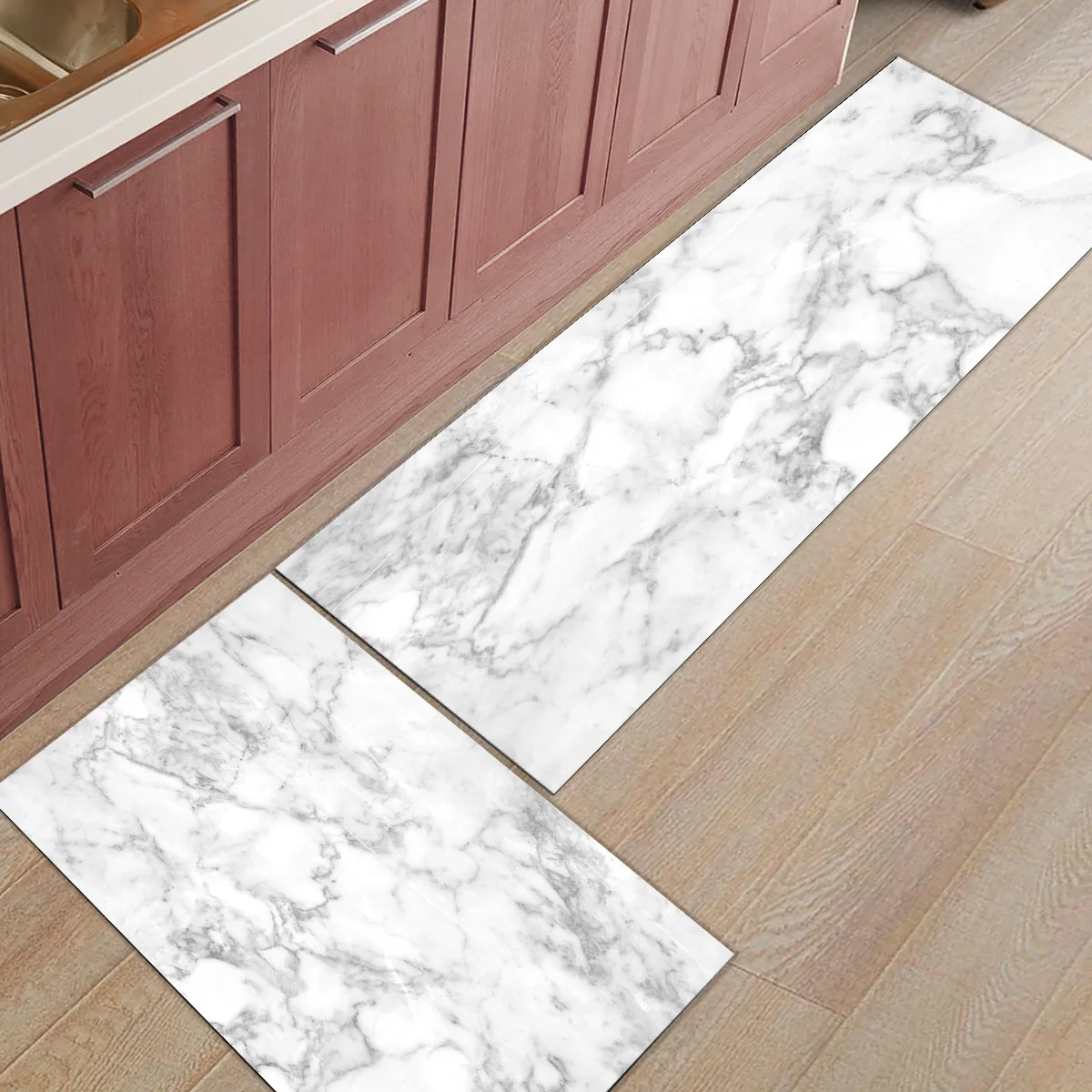 

White Marble Texture1Doormats For Entrance Way Bathroom Accessories Set Dirt Debris Mud Trapper Boot Shoes Scraper Bath Shower