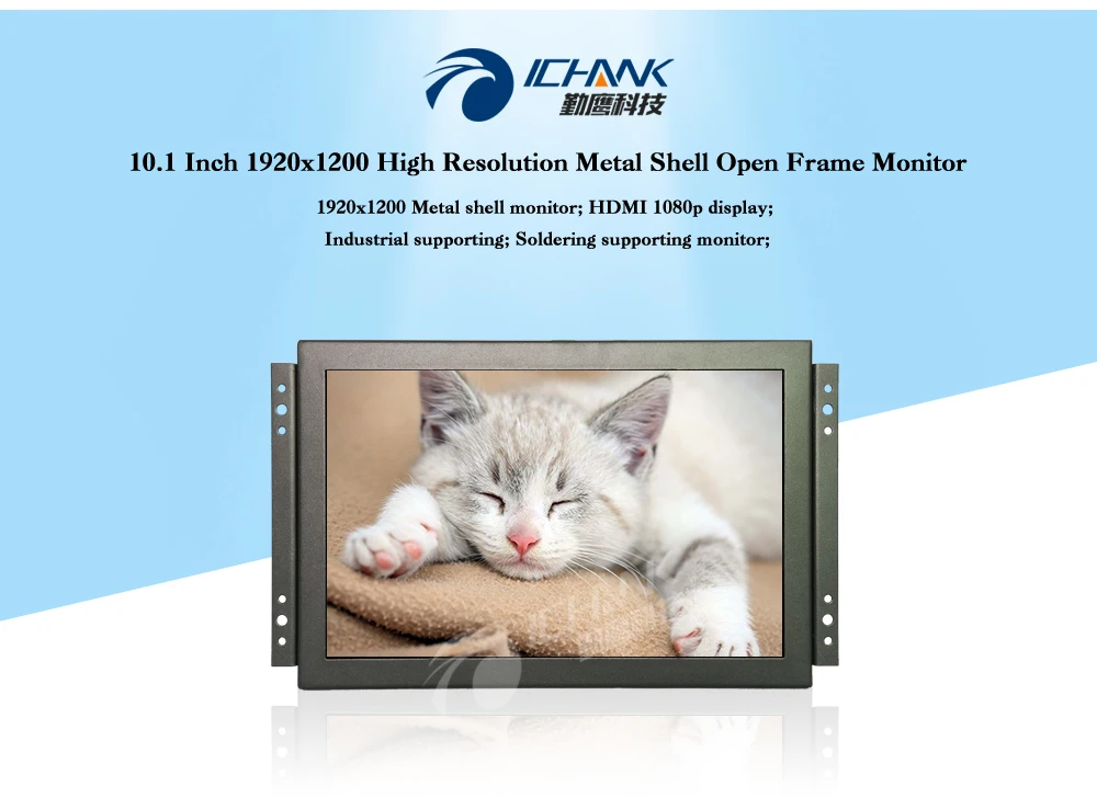 ZK101TN-59H/10," дюймовый 1920x1200 ips ЖК-экран 720p 1080p BNC HDMI VGA встроенный динамик Встроенный Открытый каркас стальной чехол монитор