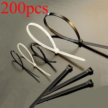 

200PCS 3x150mm Nylon Cable Tie Zip Strapes Self-locking Bundle White Black s for RC Drone Aircraft Spare Parts