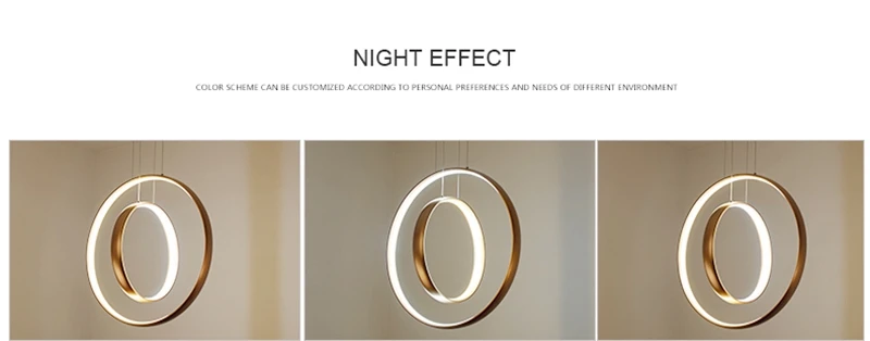 Nordic Creative LED Pendant Lights Lamp Minimalist Aluminum Double Ring LED Hanging Lighting For Dining Room Bar Cafe (12)