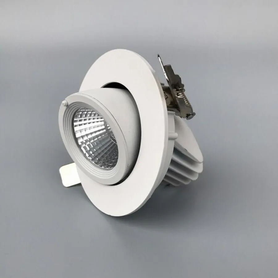 

Dimmable LED Recessed Downlights 10W 12W COB LED Indoor Lighting Ceiling Spotlight AC110V 220V Warm Cool White for Shops Stores