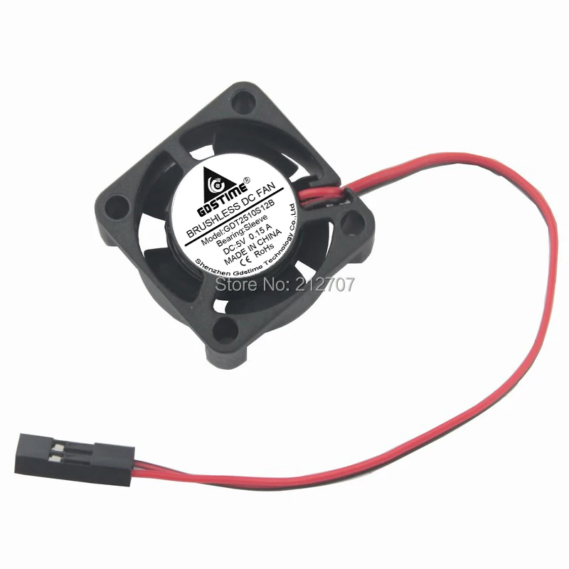 5pcs Lot Top mini DC 5V 25mm 2510s 25x25x10mm 2pin Brushless Cooling Fan quiet
