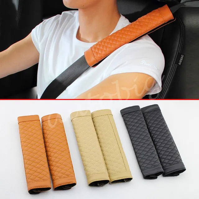 2PCS Car Auto Seat Safe Belt Cover Pad Shoulder Harness Protective