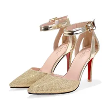 Hot sale New Design Thin High Heels Pointed Toe Buckle Sexy font b Women b font