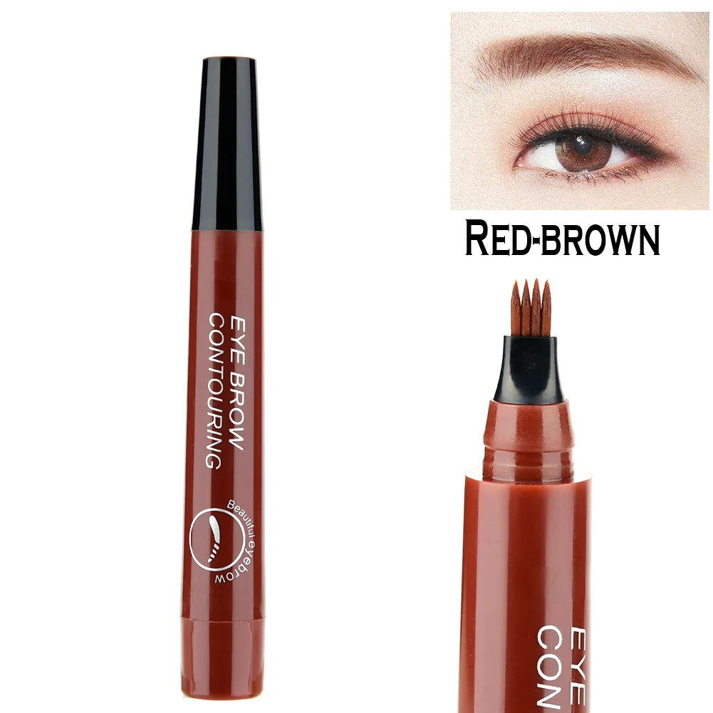 4 Fork Tip Liquid Eyebrow Pen Waterproof Tattoo Durable Eye Brow Pencil Eyebrow Enhancer Tint Pen HJL2018 4 Fork Tip Liquid Eyebrow Pen Waterproof Tattoo Durable Eye Brow Pencil Eyebrow Enhancer Tint Pen HJL2018