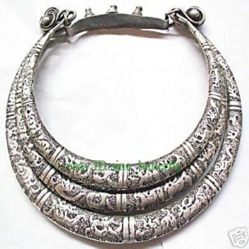 

High-quality grace excellent Hot! Tibetan jewelry, there carved Old Tibet Silver Necklace AAAH887HG