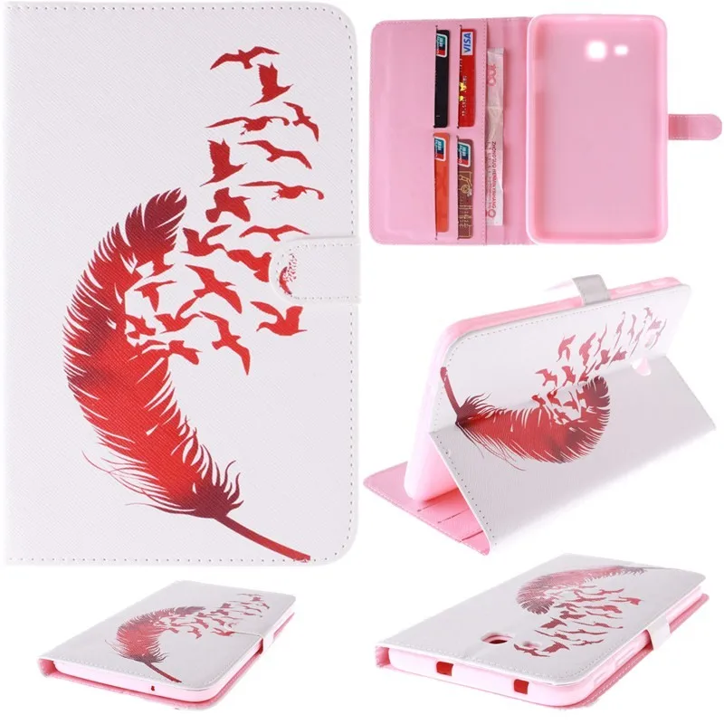 Fashion Painted Flip PU Leather s Case For Samsung Galaxy Tab 3 Lite Case For Samsung Galaxy Tab 3 7.0 T110 T111 Tablet Cover (74)
