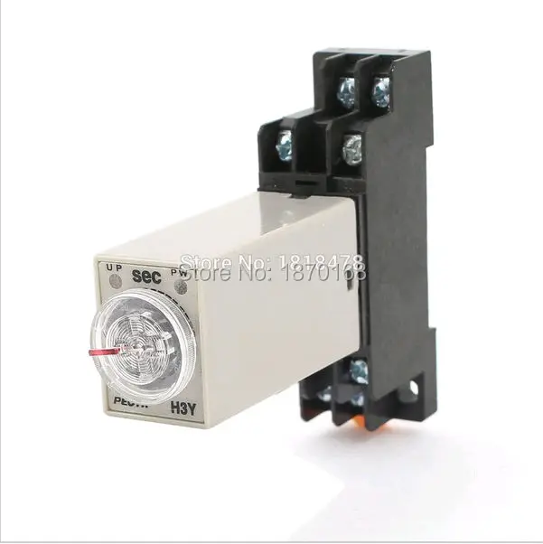 

H3Y-2 waktu tunda relay, Waktu Solid State 0 - 60 S DC12V DPDT 3u soket