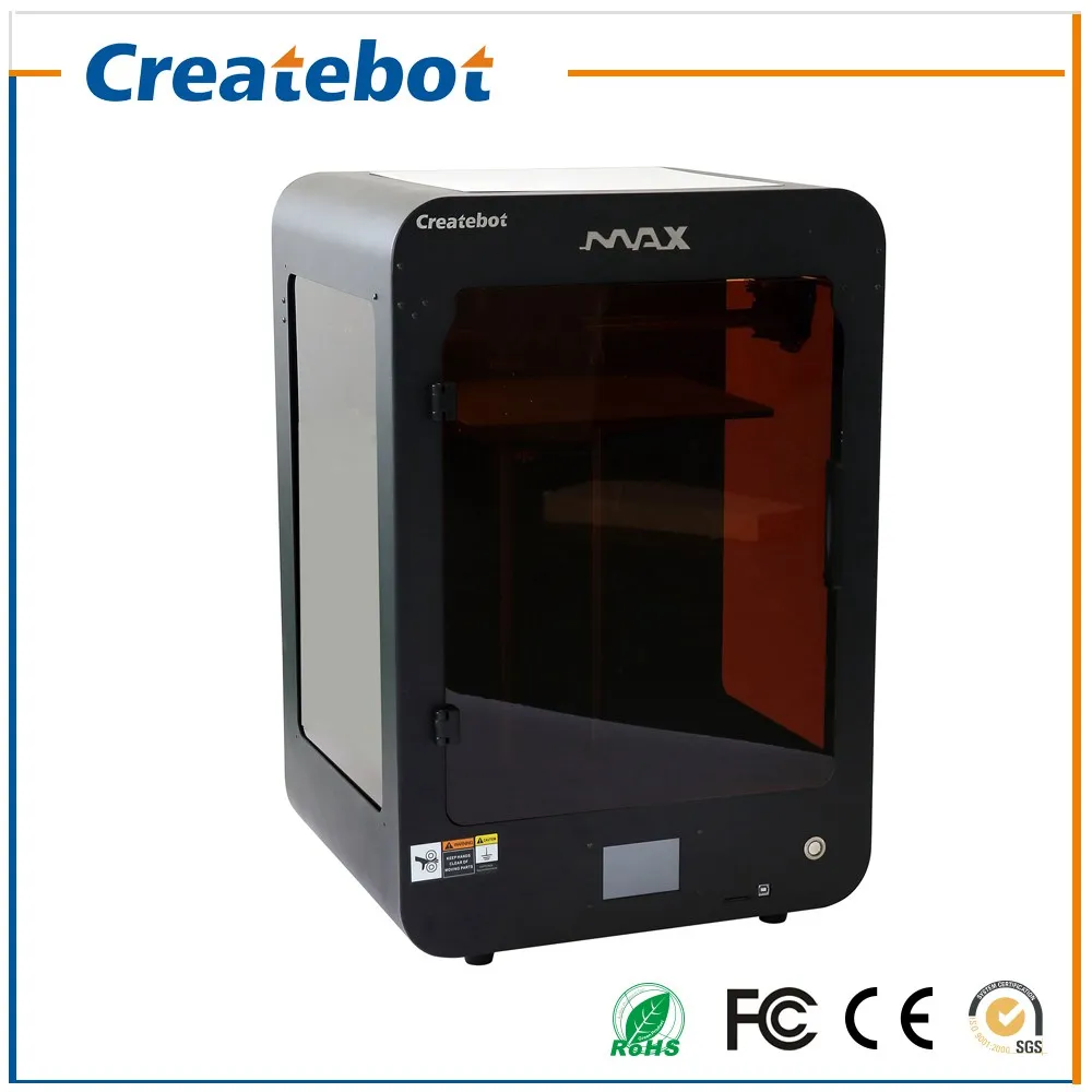 New Arrival Createbot Max 3D Printer Kit Dual/Single Extruder Optional Touch Screen Display Support single/two Colors Printing