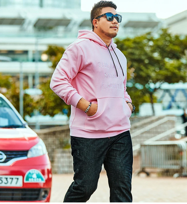8 Shark Print Hooded Casual Loose Men's Fashion Long Sleeve Sweater Fat Guy New Fattening Increase Casual Autumn And Winter