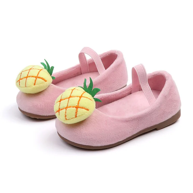 

Spring Autumn Korean Version Baby Girls Suede Plastic Pineapple Casual Princess Shoes Children's Shoes 0-6Y