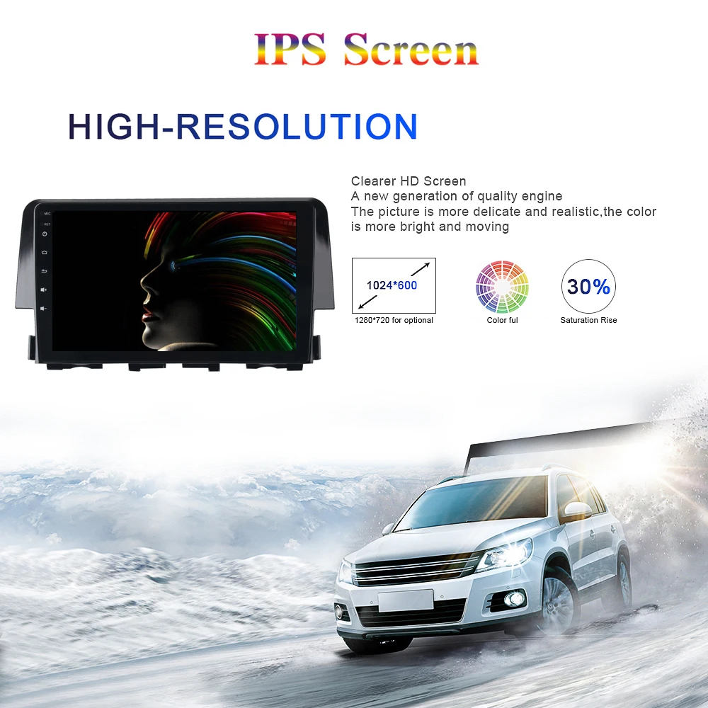 Flash Deal Android 9.0 Car Radio 2 Din GPS Navi for Honda CIVIC 10 2015 2016 2017 2018 PX6 DSP 2.5D IPS Screen 4Gb+64Gb HDMI RDS WIFI BT 11