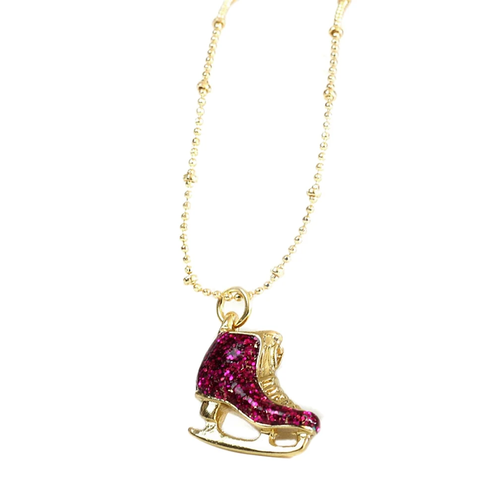 

A Necklace Ice Skates Shape Necklace Shoes Pendant Charm Necklace Sweater Necklace