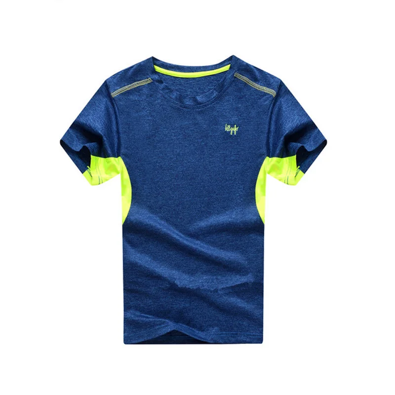 Летняя одежда для мальчиков-подростков быстросохнущая футболка с короткими рукавами для мальчиков повседневные спортивные топы для больших мальчиков BC009