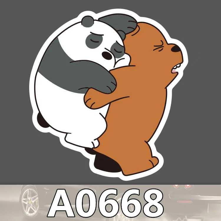 

Doinbby A0668 Lovely Qute Panda Suitcase Waterproof Sticker Cool Laptop Luggage Fridge Phone Graffiti Cartoon Notebook Stickers