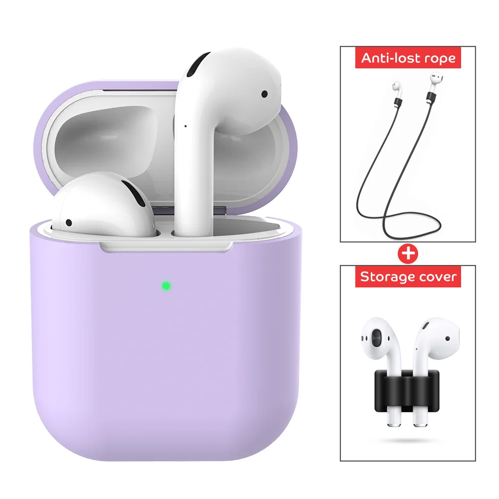 Цветной ТПУ чехол для AirPods 2 Силиконовый чехол защитная оболочка покрытие для Apple Airpod 2nd зарядная коробка ударопрочный чехол - Цвет: 08