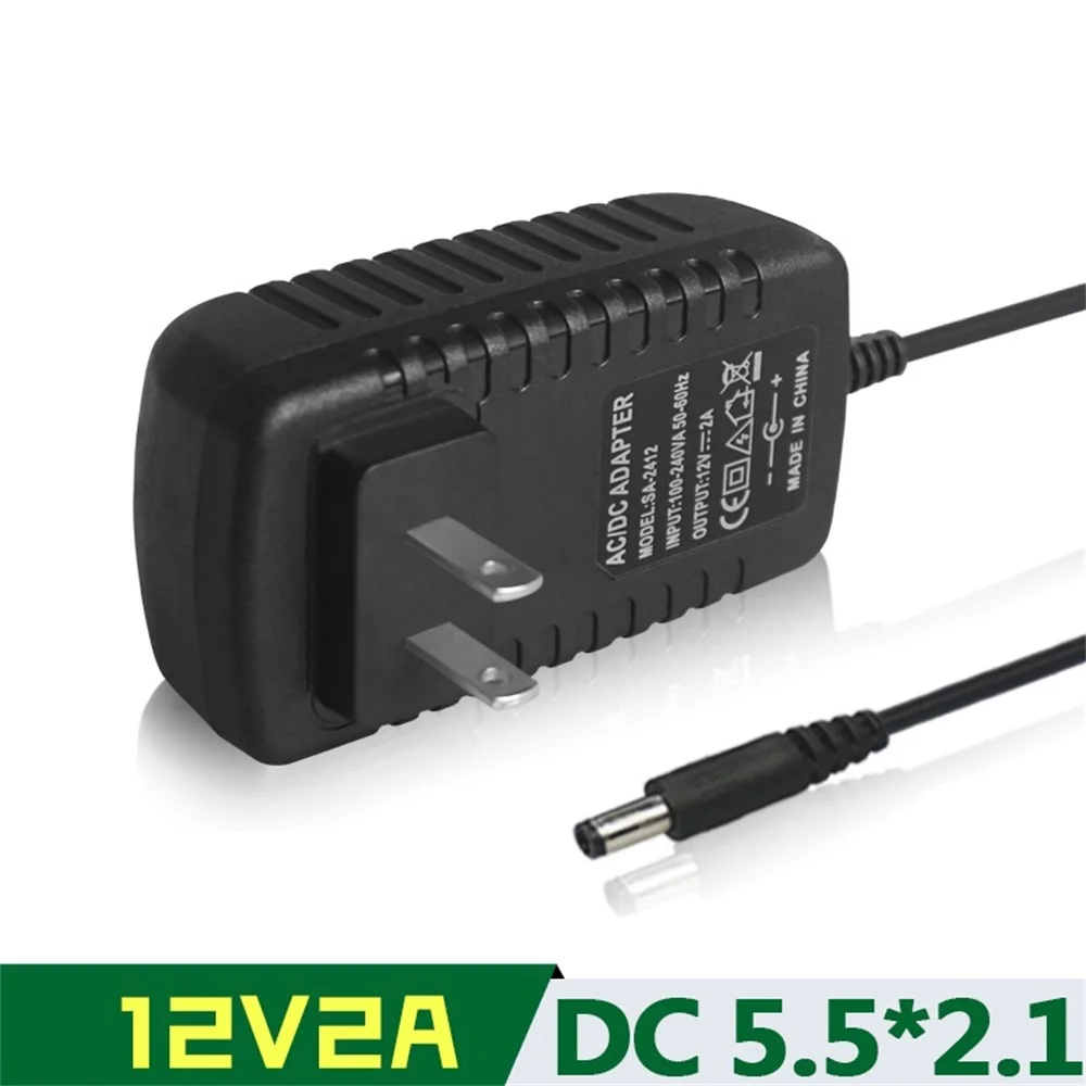 12V2A 100 V-240 адаптер конвертер DC Питание ЕС/штепсельная вилка американского стандарта 18650 полимерный DC 5,5 мм x 2,1 мм для Светодиодный Камера мониторинга Мощность