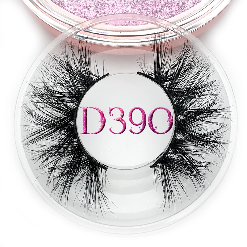 Mikiwi D390 Mink Eyelashes 3D Mink Lashes Thick HandMade Full Strip Lashes Cruelty Free Luxury Makeup Dramatic Lashes