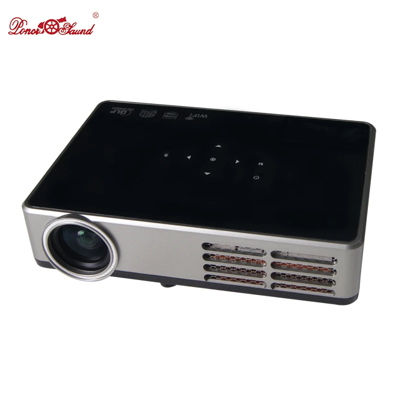 

Poner Saund Projector Newest 2015 LED DLP Mini Video projektor LCD 1080P 3D Home Theater Full HD Proyector Beamer watch movies