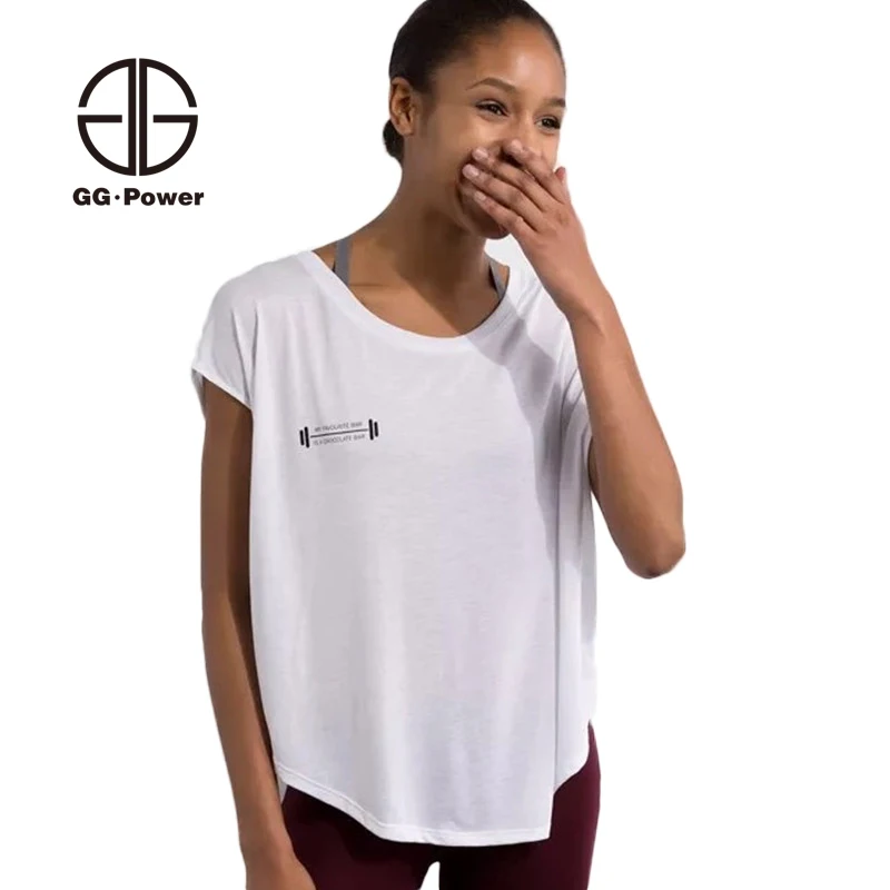 GG.POWER Loose Women Sport T shirts Thin Exercise Running T shirts Yoga