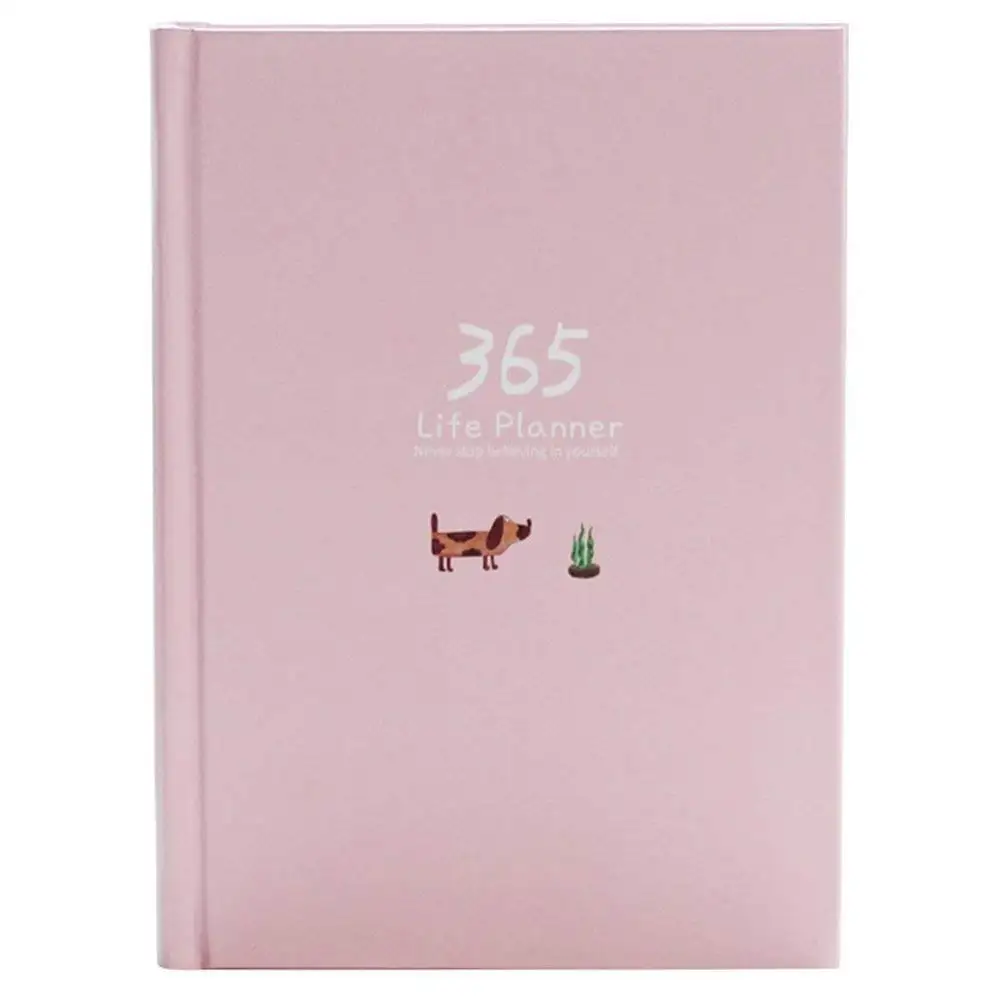 MyLifeUNIT Color inner page Schedule Notebook Planner Animal Fruit Stationery Notebook A5 Life Weekly Monthly Daily Organizer - Цвет: pink