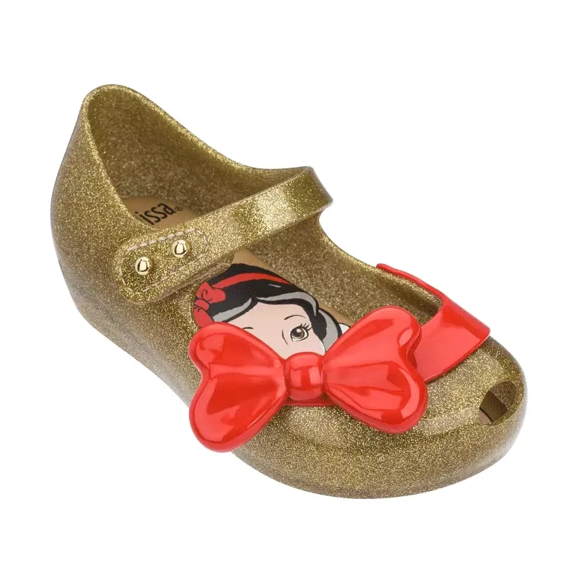 Мини Мелисса Ultragirl Милая Корона Лето Мелисса Корона девочка Пластиковые туфли для девочек Нескользящие сандалии детские пляжные сандалии для малышей - Цвет: Золотой